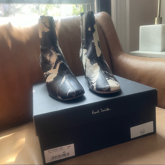 NWB Paul Smith Moss Black Rose print floral ankle boots brand new spring summer - Picture 12 of 14